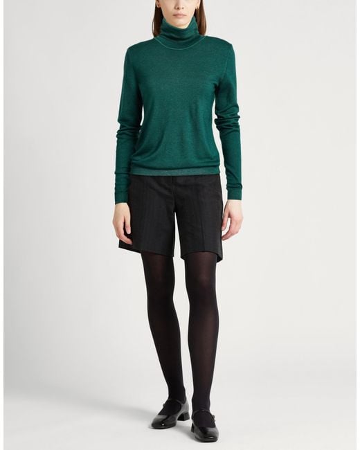 Aspesi Green Dark Turtleneck Wool
