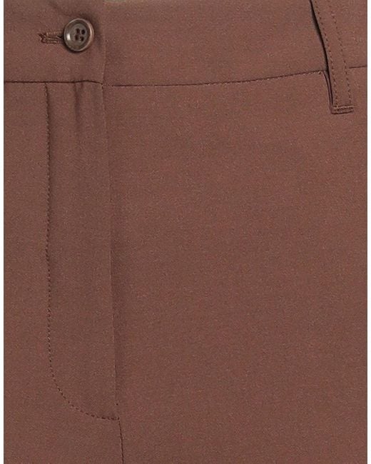 Aspesi Brown Pants Polyester, Virgin Wool, Elastane