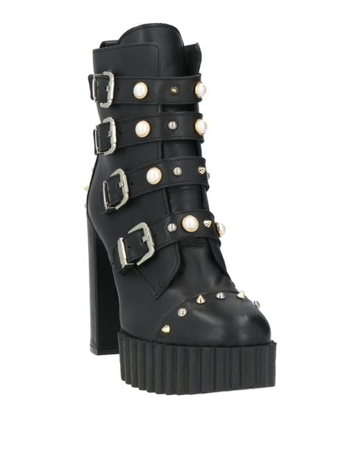 Tsakiris Mallas Black Ankle Boots Leather