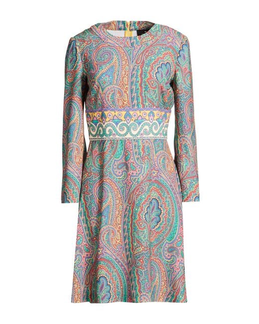 Etro Gray Mini Dress Polyester