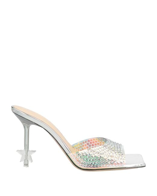 Mach & Mach White Sandals Plastic
