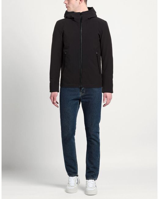 Woolrich Black Puffer Polyester, Elastane for men