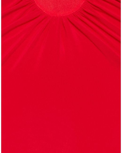 Pinko Red Bodysuit Nylon, Elastane, Viscose