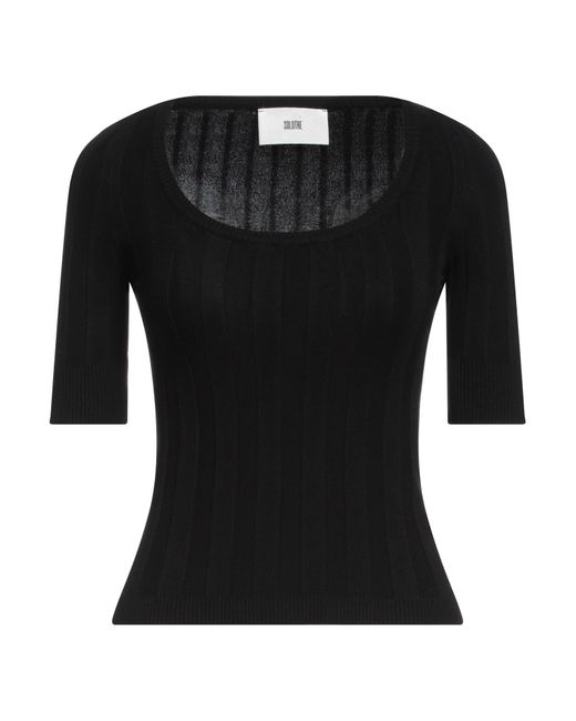 SOLOTRE Black Sweater Viscose, Polyester