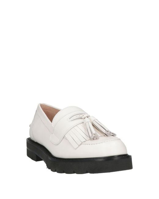 Stuart Weitzman White Loafers