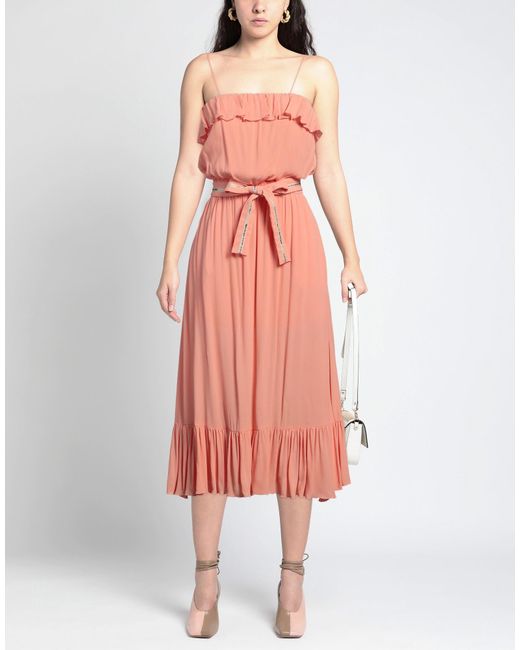 ALESSIA SANTI Pink Midi Dress Cotton