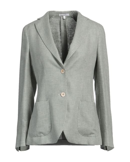 Boglioli Gray Blazer Lyocell, Linen