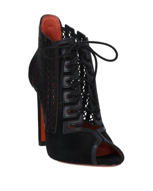 Santoni Black Ankle Boots