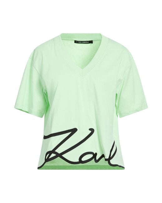 Karl Lagerfeld Green T-Shirt Organic Cotton
