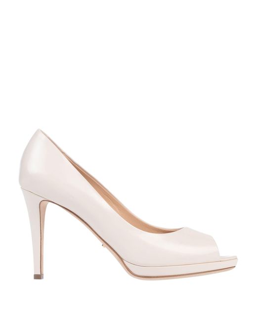 Sergio Rossi White Light Pumps Soft Leather