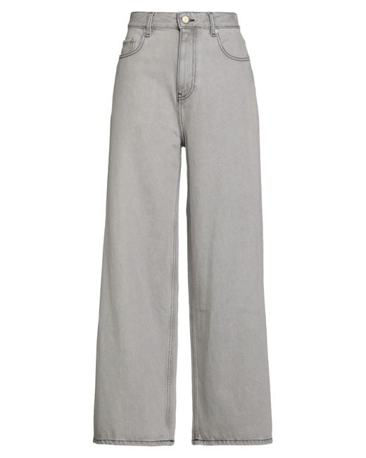 Ganni Gray Jeans Cotton, Viscose