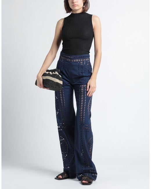 Alberta Ferretti Blue Pants