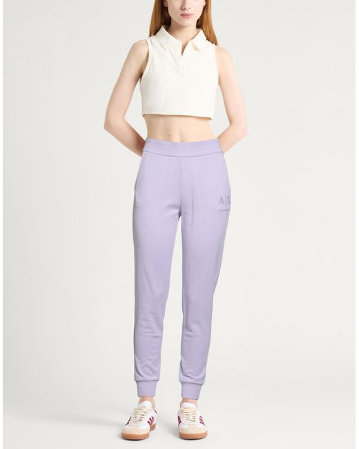 ARMANI EXCHANGE Purple Lilac Pants Cotton