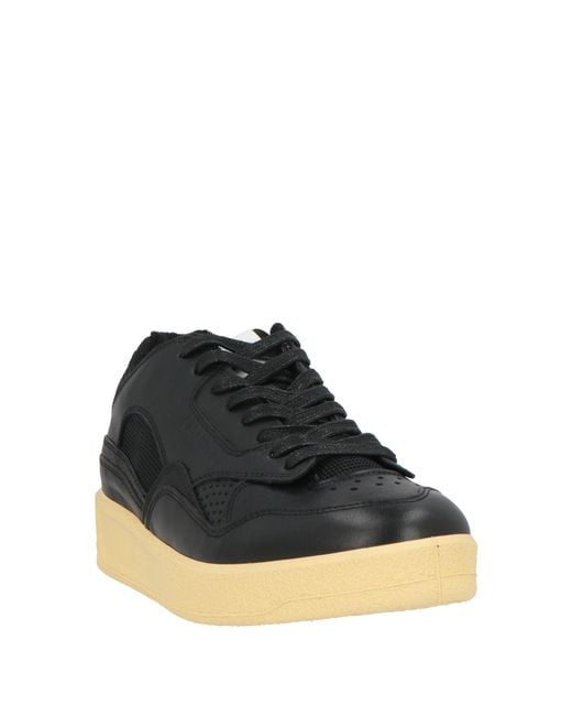 Jil Sander Blue Sneakers Cow Leather, Textile Fibers