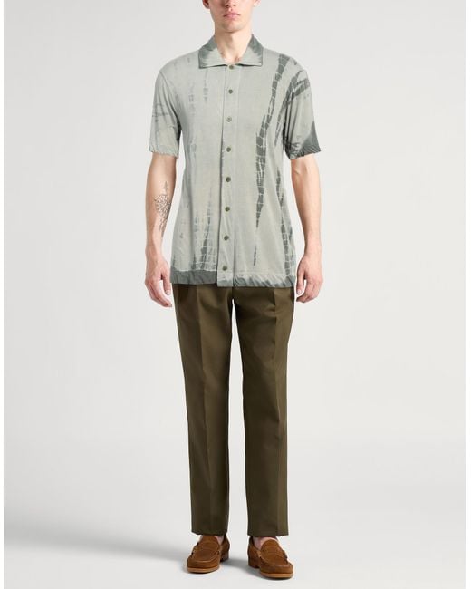 Daniele Fiesoli Gray Shirt Cupro, Cotton for men