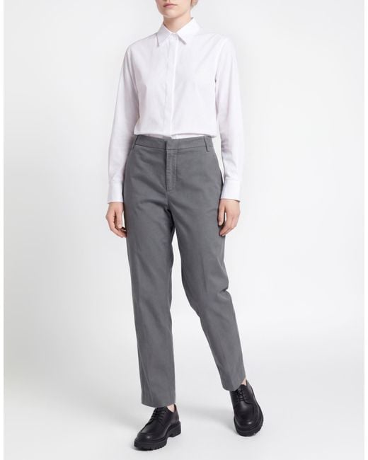 Dondup Gray Pants Cotton, Elastane
