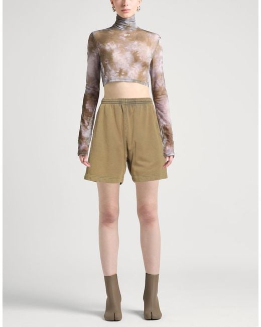 Acne Natural Sand Shorts & Bermuda Shorts Cotton