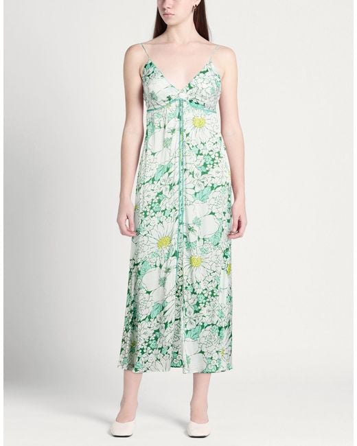 Poupette Green Midi Dress Viscose
