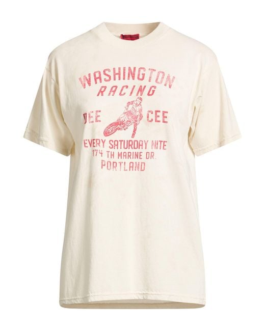 Washington DEE-CEE U.S.A. White Ivory T-Shirt Cotton