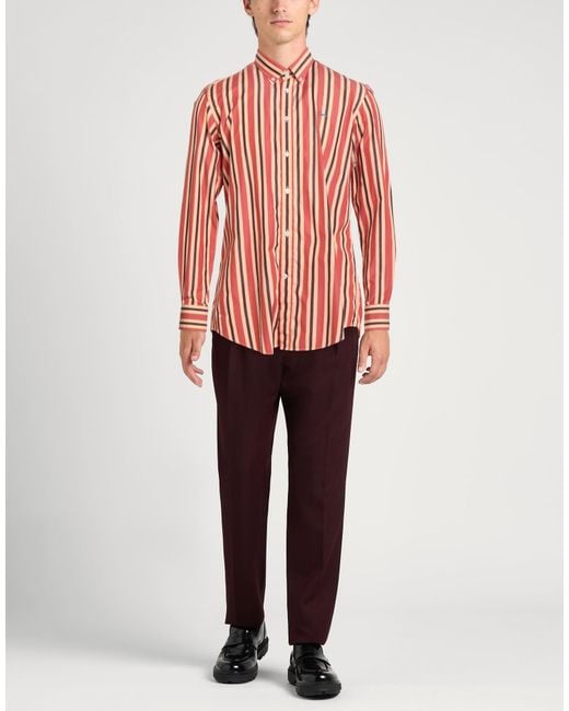 Harmont & Blaine Red Apricot Shirt Cotton for men