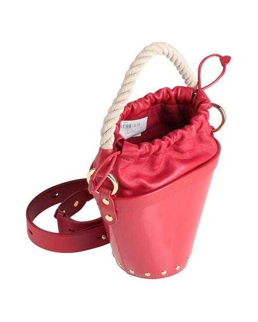 Maison Margiela Red Handbag Cow Leather, Zinc, Aluminum, Copper, Brass