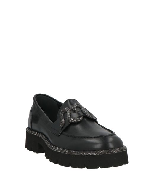 Rene Caovilla Black Loafers Calfskin