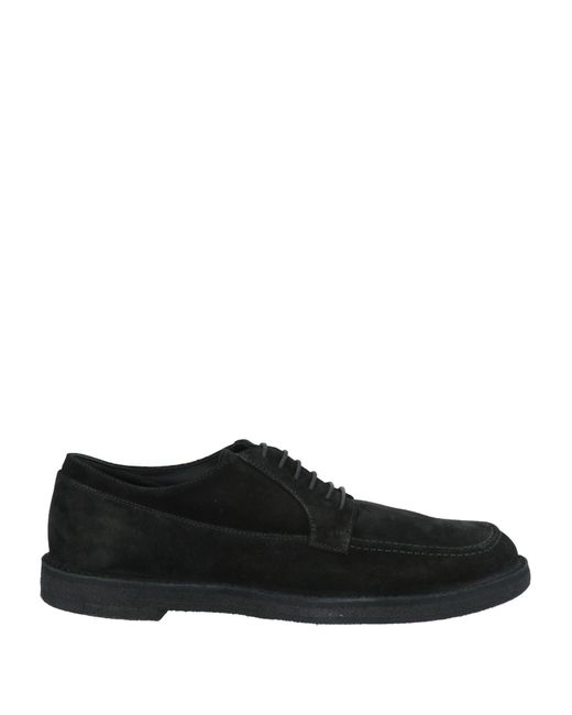 Pantanetti Black Lace-Up Shoes Leather for men