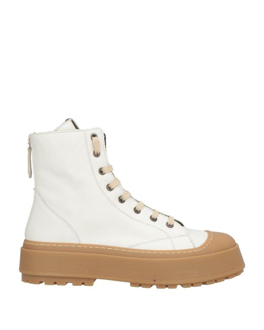 Patrizia Bonfanti Natural Ankle Boots Leather, Rubber