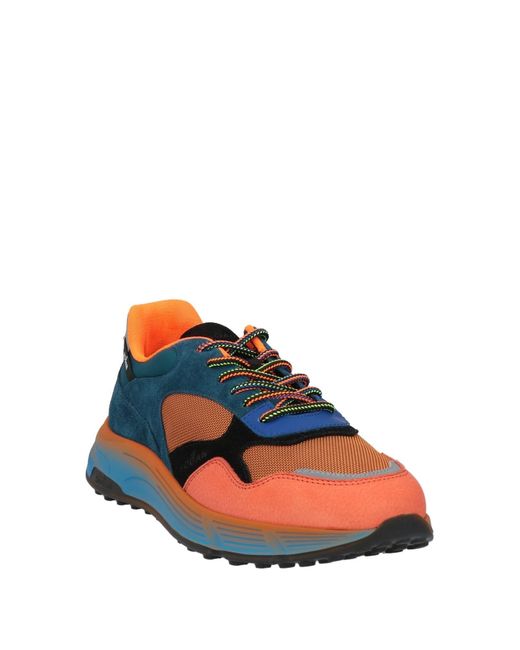 Hogan Blue Sneakers Leather, Textile Fibers for men