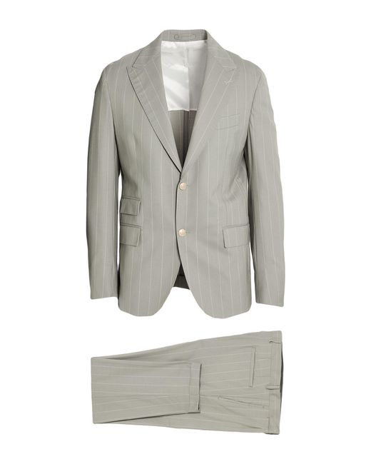 Eleventy Gray Suit Wool, Silk, Elastane for men