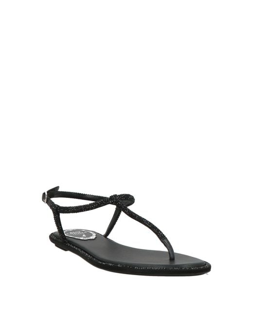 Rene Caovilla Black Thong Sandal