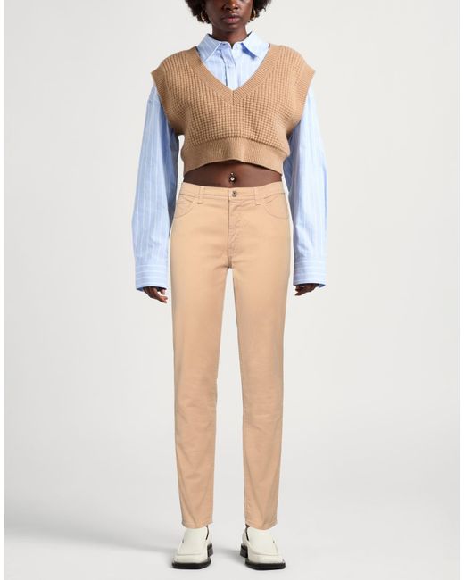 Trussardi Natural Pants Cotton, Elastane