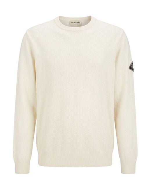 Roy Rogers White Cream Sweater Wool, Viscose, Polyamide, Cashmere for men