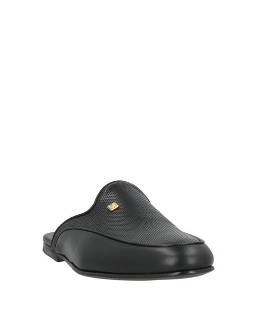 Giovanni Conti Black Mules & Clogs Leather for men