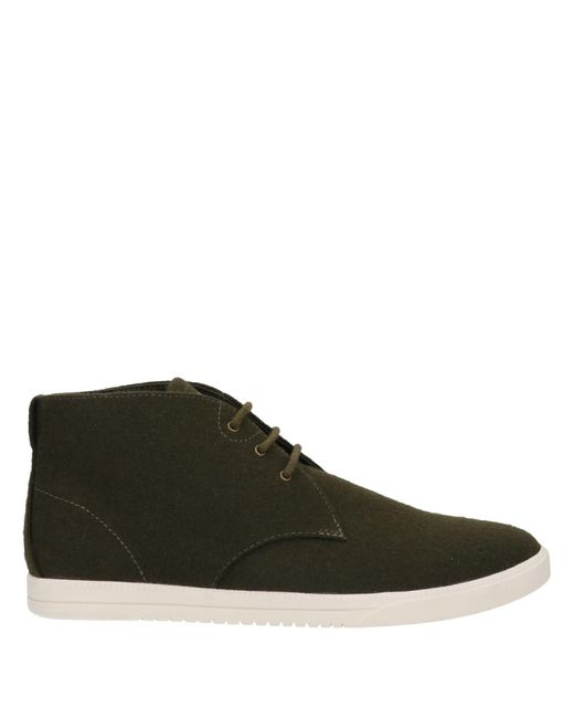 CLAE Green Military Ankle Boots Textile Fibers for men