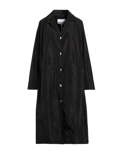Ganni Black Overcoat & Trench Coat
