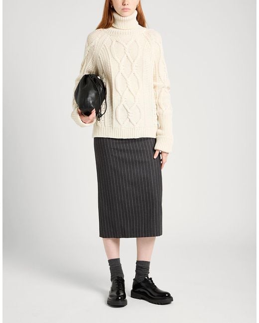 MAX&Co. White Talea Turtleneck Wool