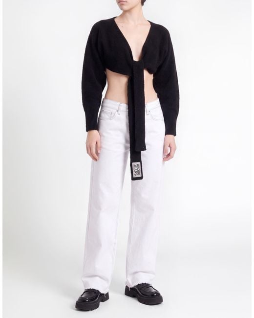 Just Cavalli Black Shrug Acrylic, Polyamide, Polyester, Wool
