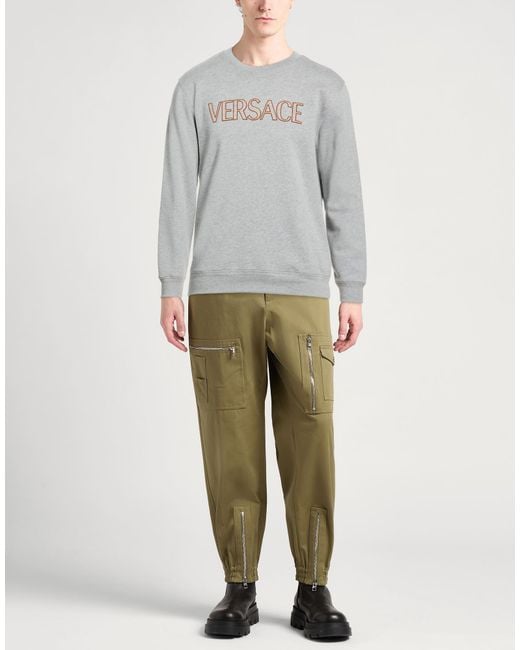 Versace Gray Sweatshirt Cotton for men
