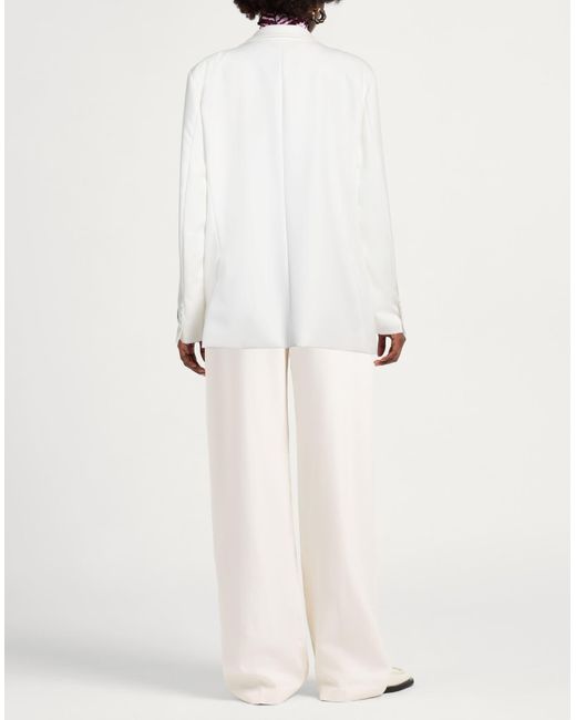 hinnominate White Blazer Polyester, Elastane