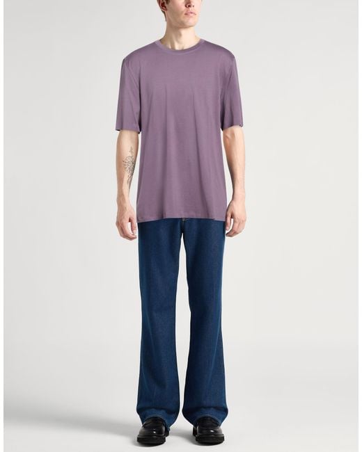 Brunello Cucinelli Purple T-Shirt Cotton for men