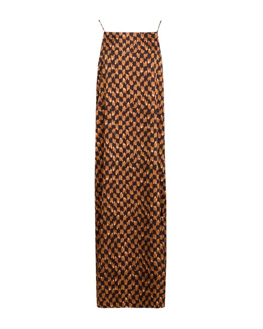 Maison Scotch Brown Midi-Kleid