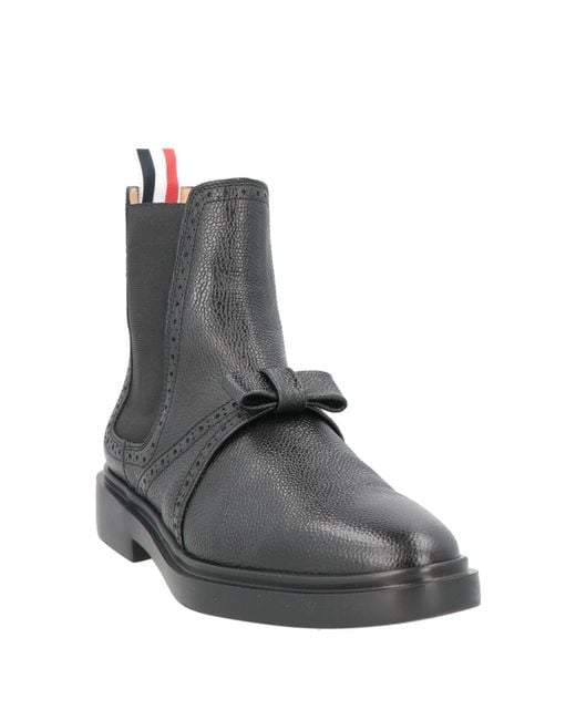 Thom Browne Black Ankle Boots Leather