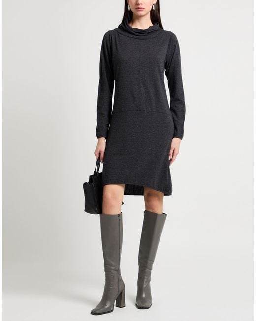 Crossley Black Mini Dress Cotton, Cashmere, Polyamide