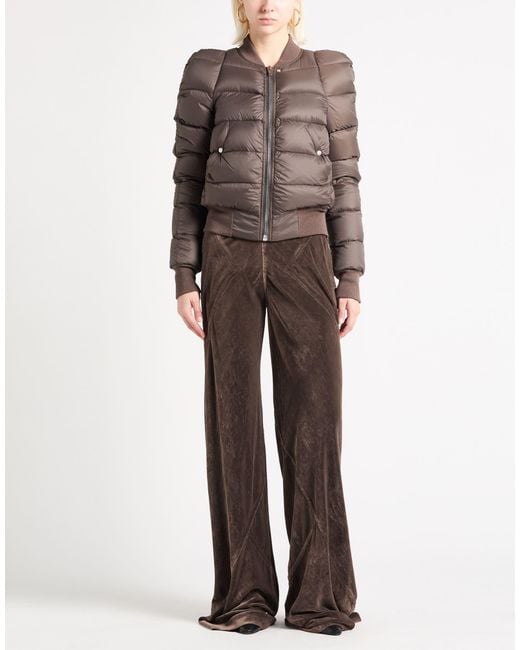 Rick Owens Brown Taupe Puffer Polyamide
