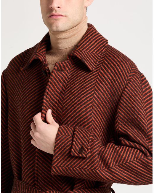 Costumein Brown Coat Virgin Wool for men