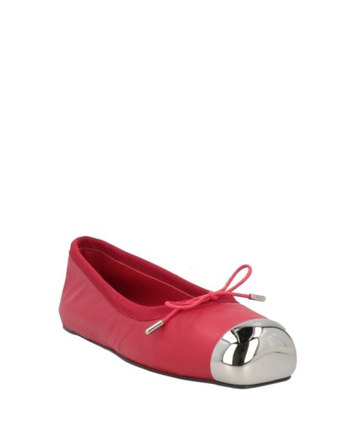 McQueen Red Ballet Flats