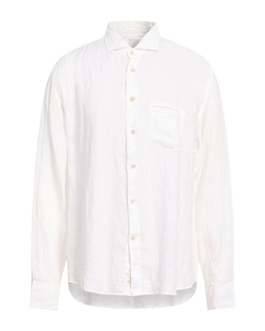 Eleventy White Platinum Shirt Linen for men