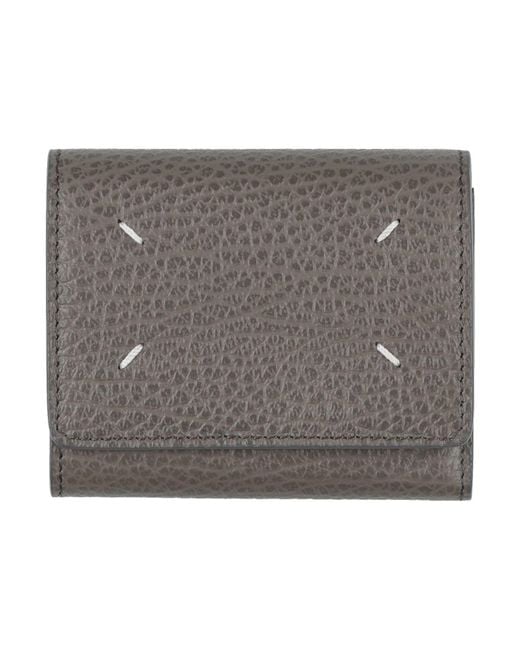 Maison Margiela Gray Wallet Bovine Leather for men