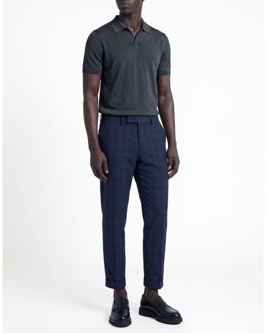 Michael Coal Blue Pants Virgin Wool, Elastane for men